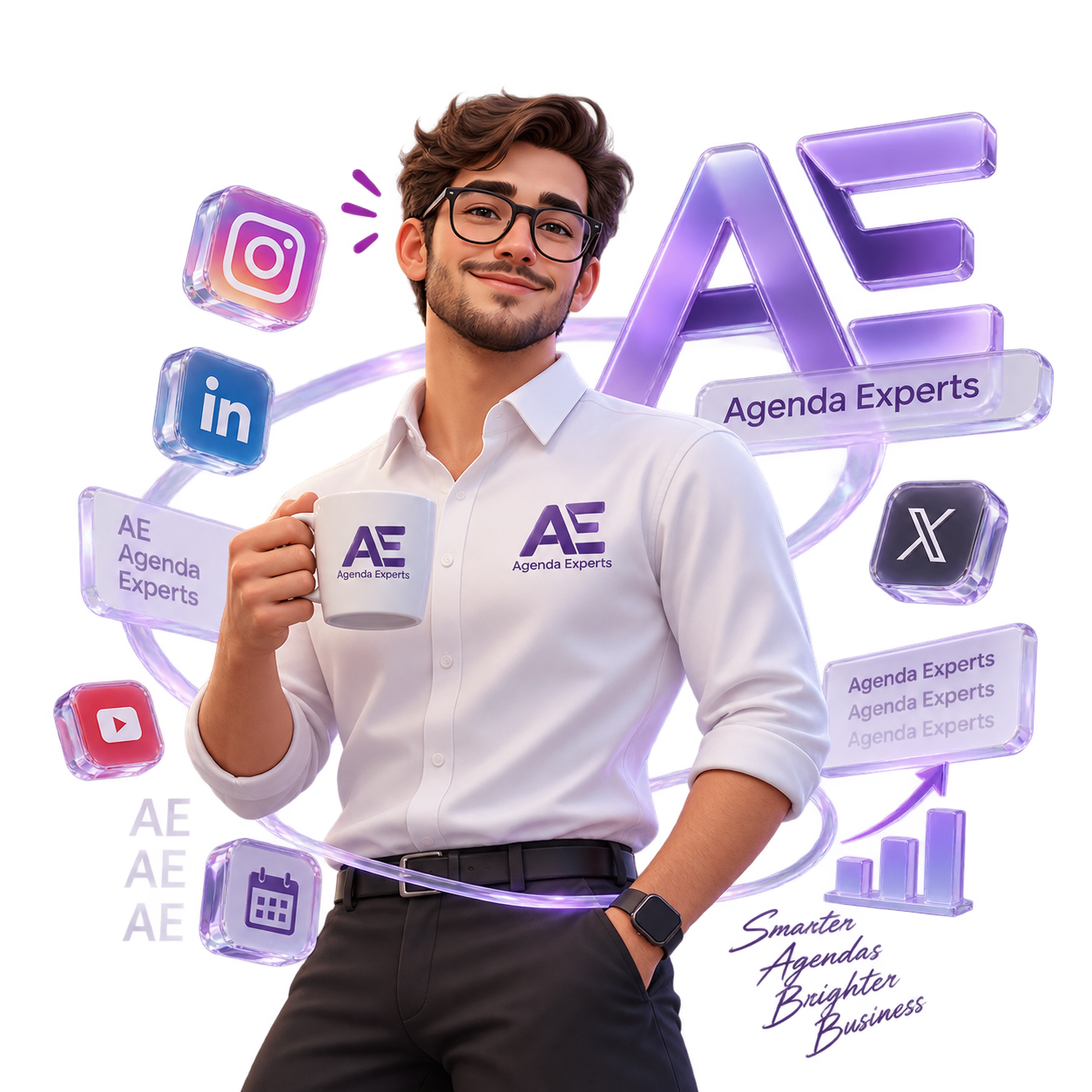Ilustração das soluções digitais da AE Studio
